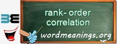 WordMeaning blackboard for rank-order correlation